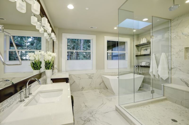 Spa-Inspired Bathroom with Large Shower